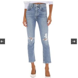 Agolde Light Blue Distressed Jeans